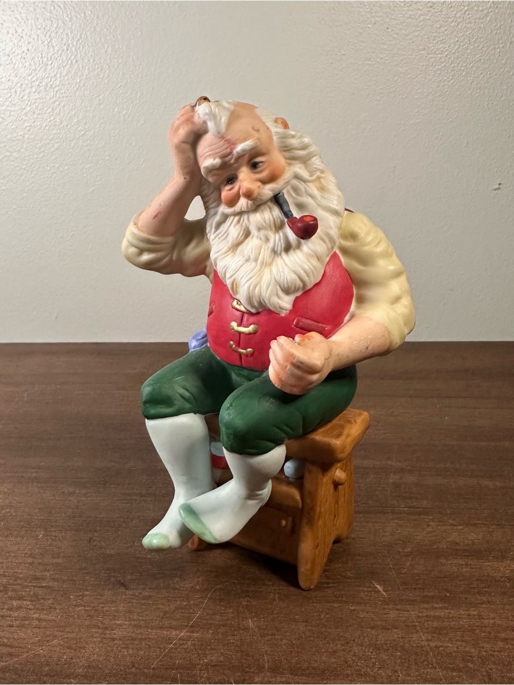 Vintage Hallmark The Toymaker Blueprint For Christmas Figurine 1987 Santa
